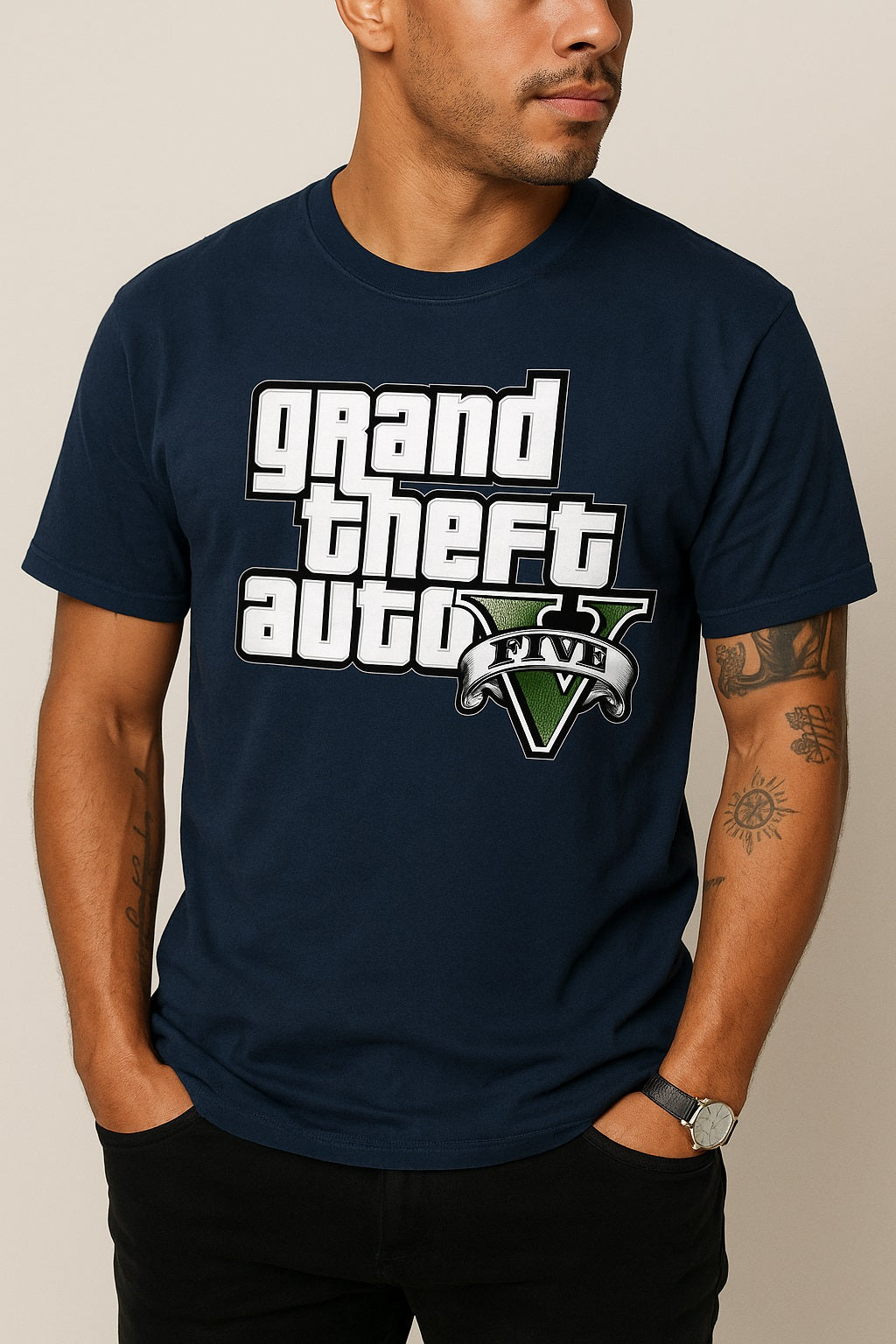 Men's Personalized Cotton T-Shirt With Custom Text & Image