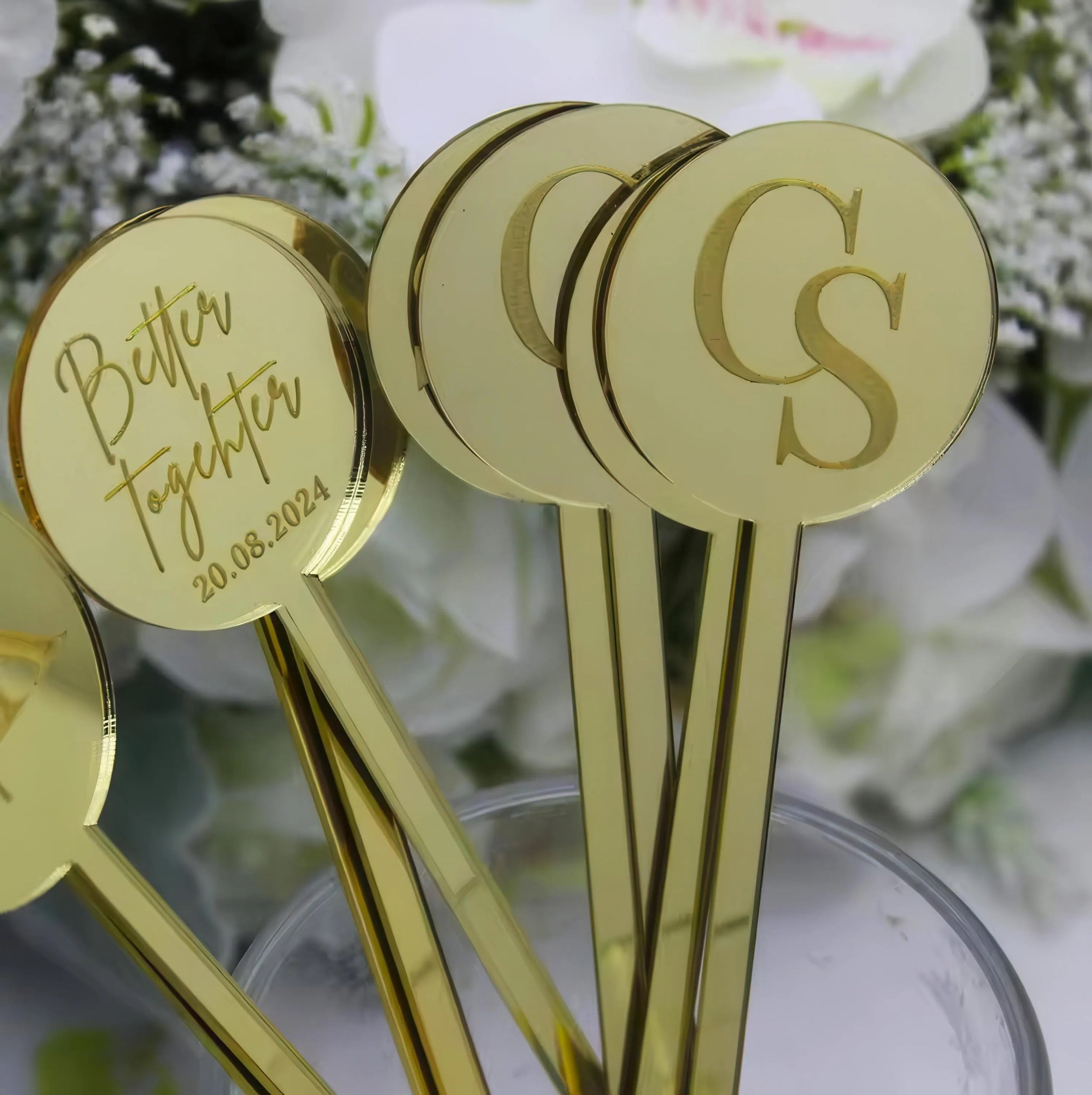 Personalized Drink Stirrers gold close image