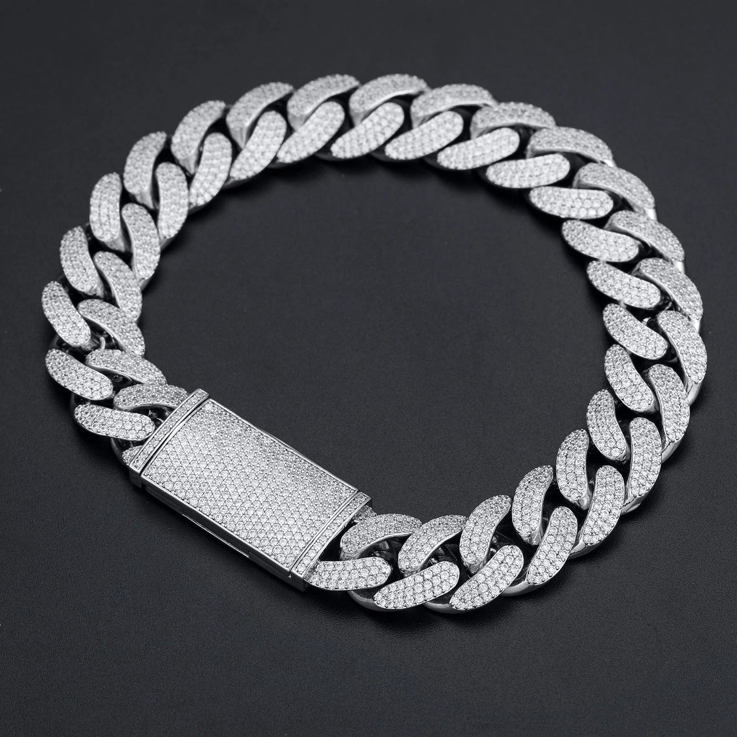 Moissanite Cuban Link Chain above