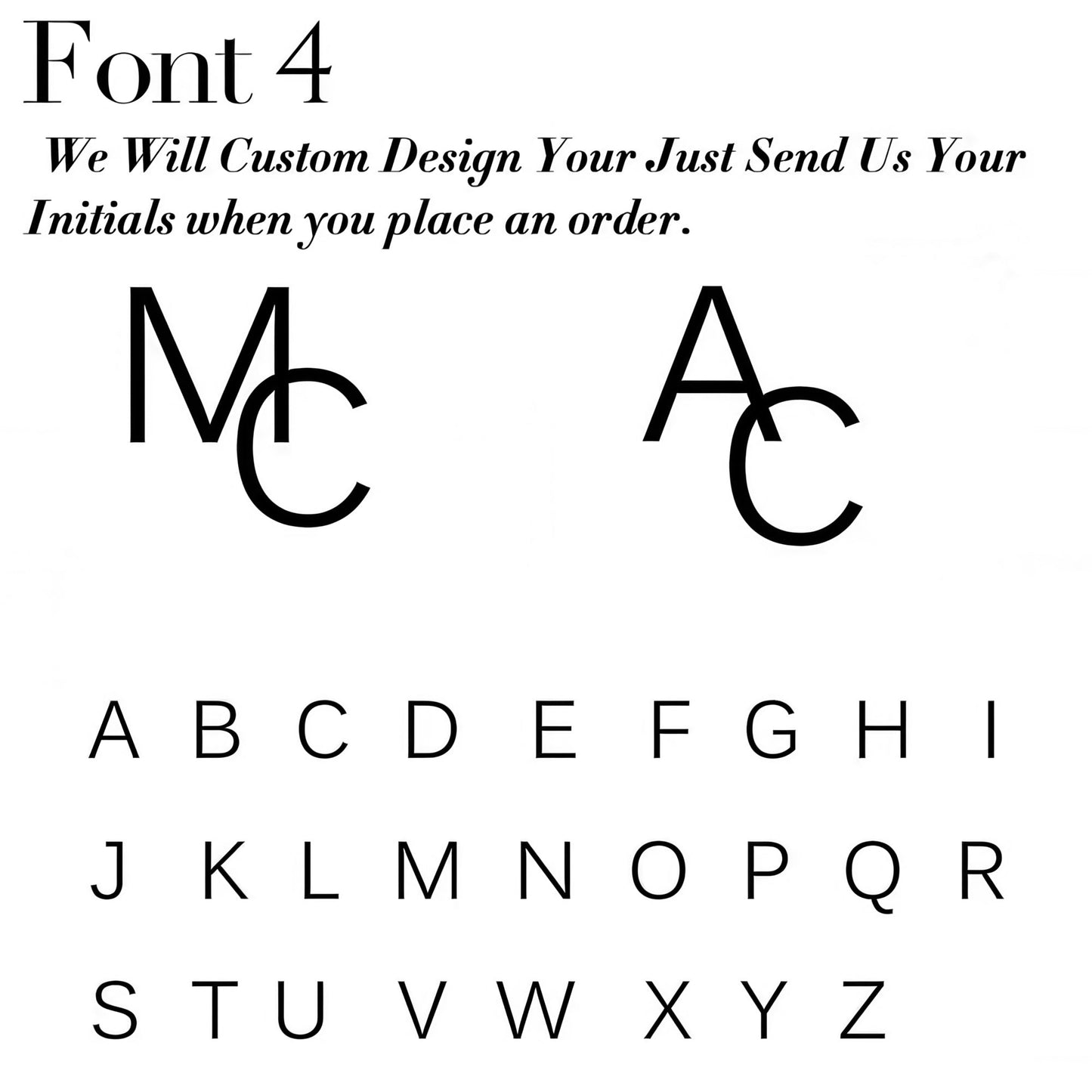 Custom Initials Cufflinks font 4