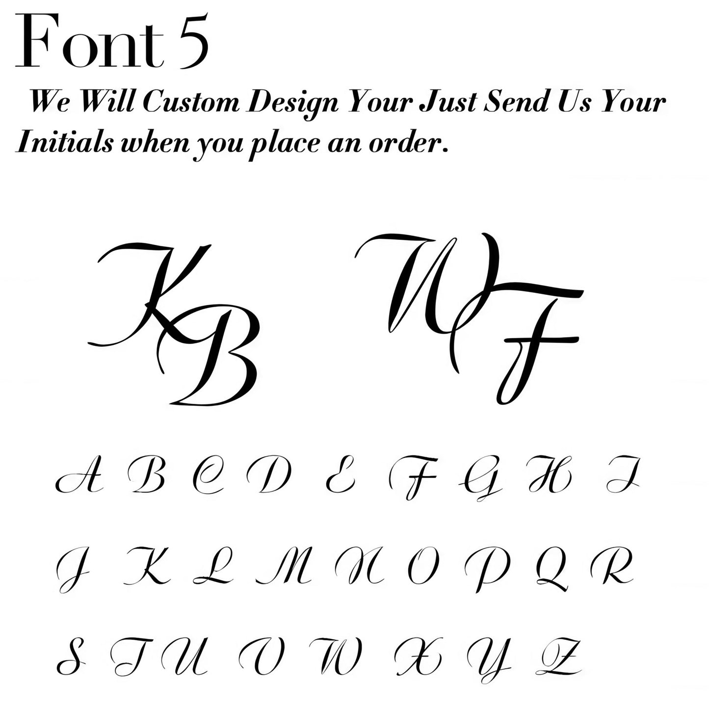 Custom Initials Cufflinks font 5