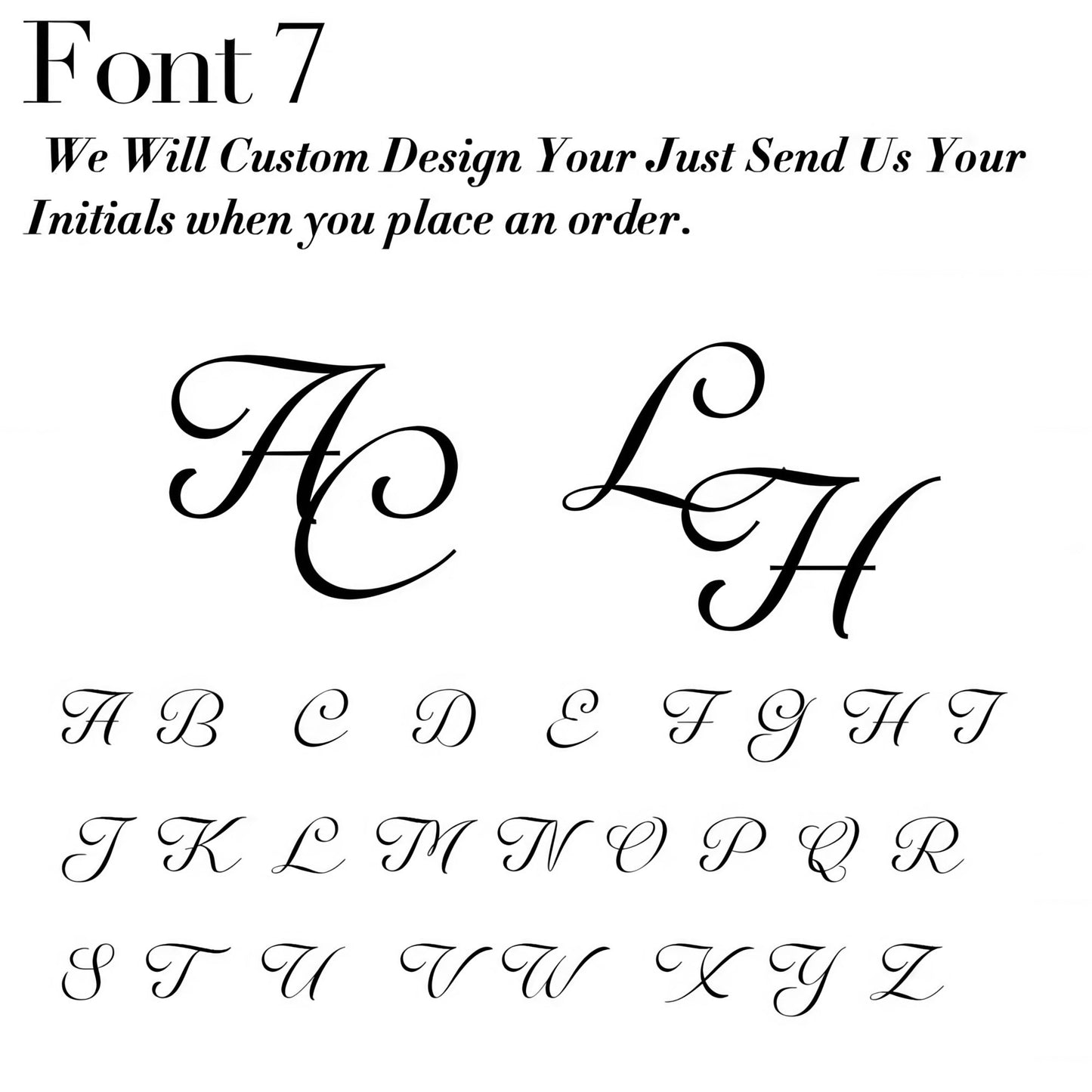 Custom Initials Cufflinks font 7