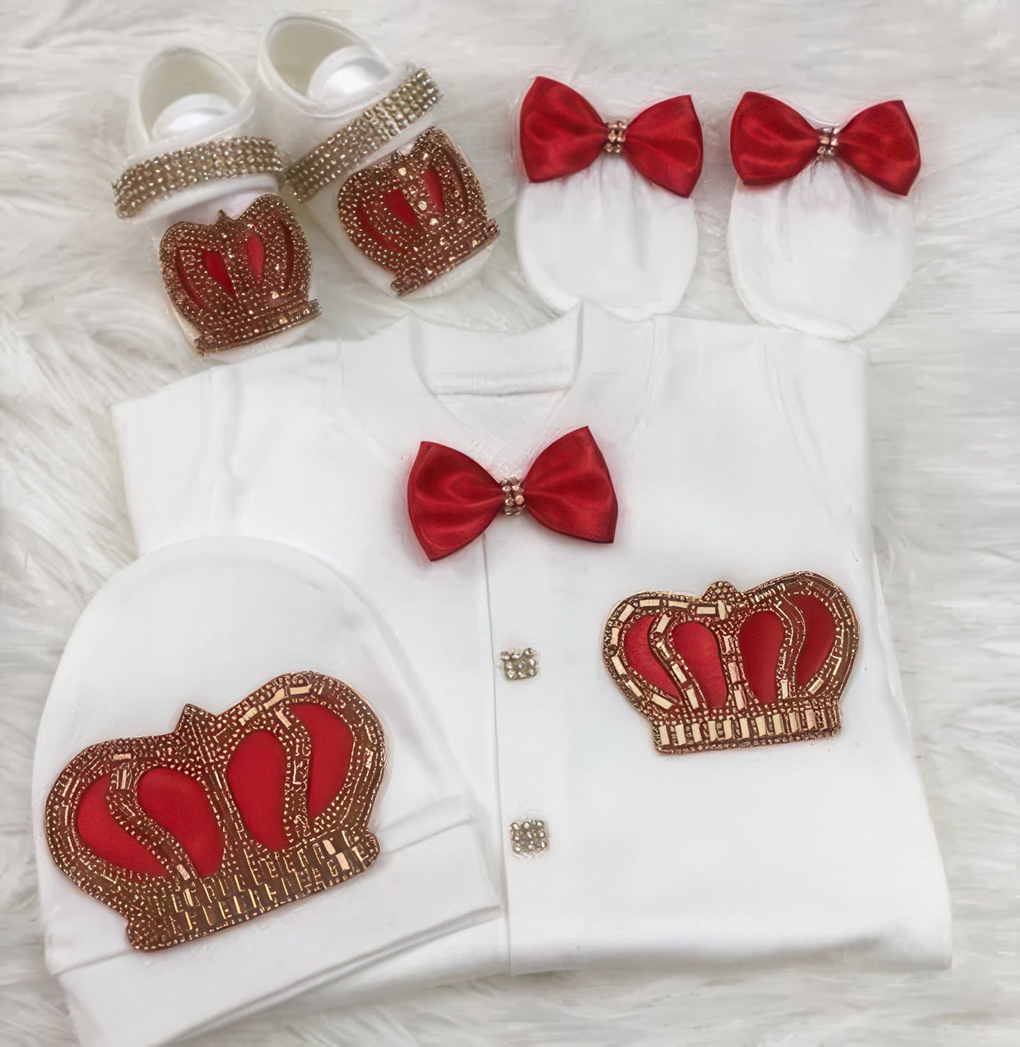 Personalized Newborn Outfit red
