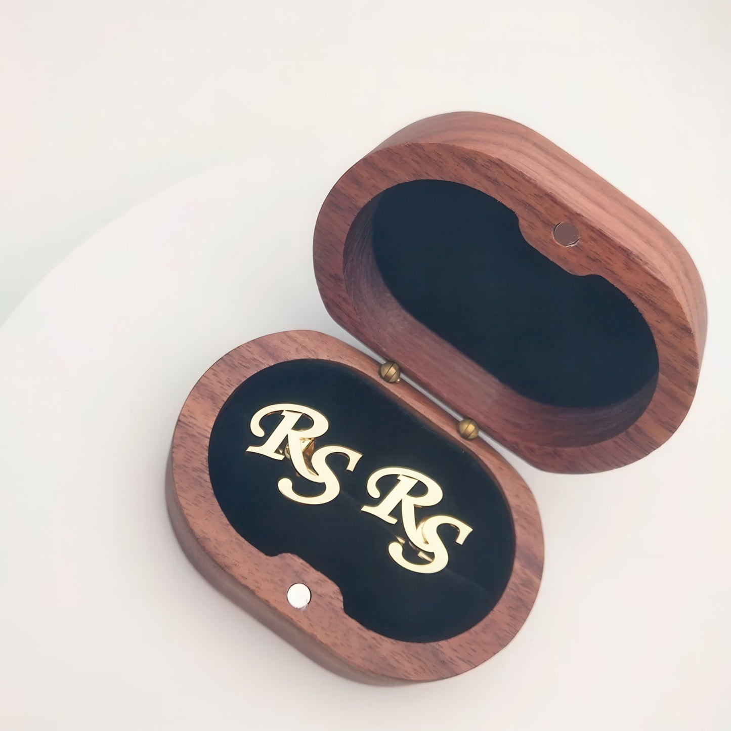 Custom Initials Cufflinks box with cufflinks