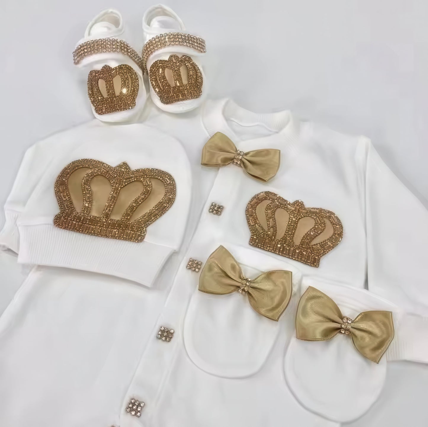 Personalized Newborn Outfit champagne
