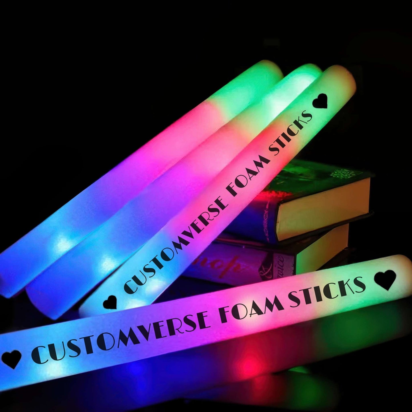 Personalized LED Foam Sticks Front