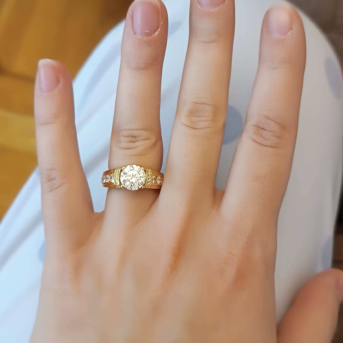 Personalized Moissanite Ring top