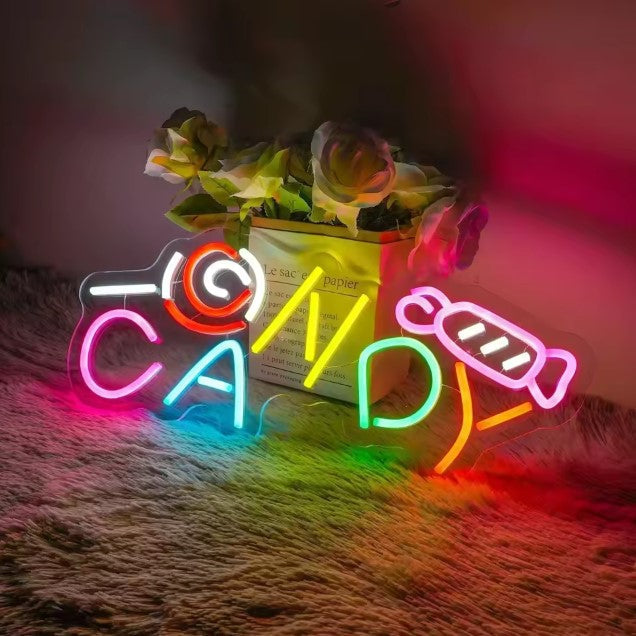 Custom Neon Sign candy