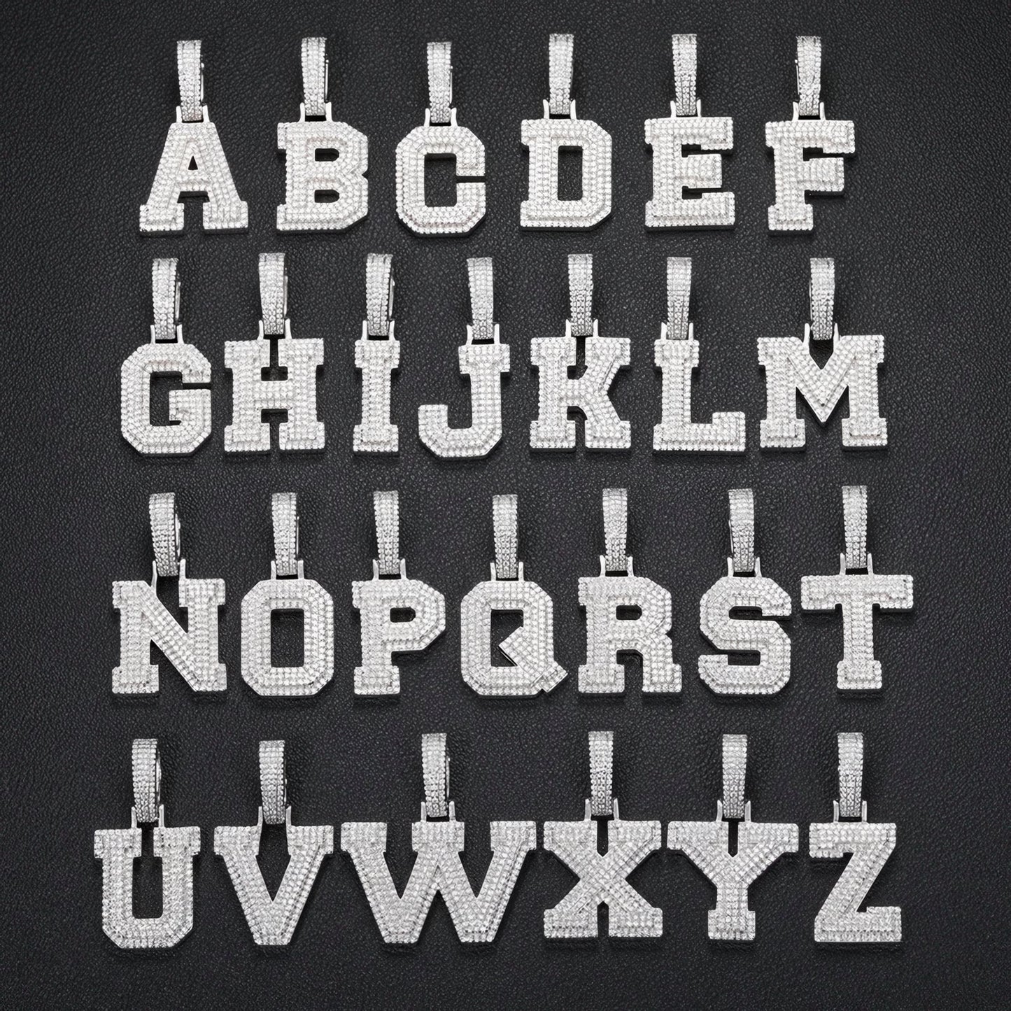 Moissanite Letter Pendant samples