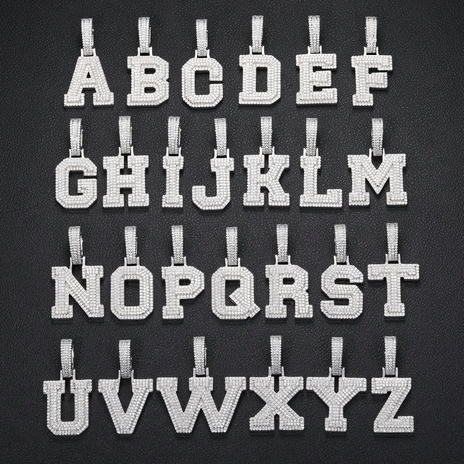 Moissanite Letter Pendant samples