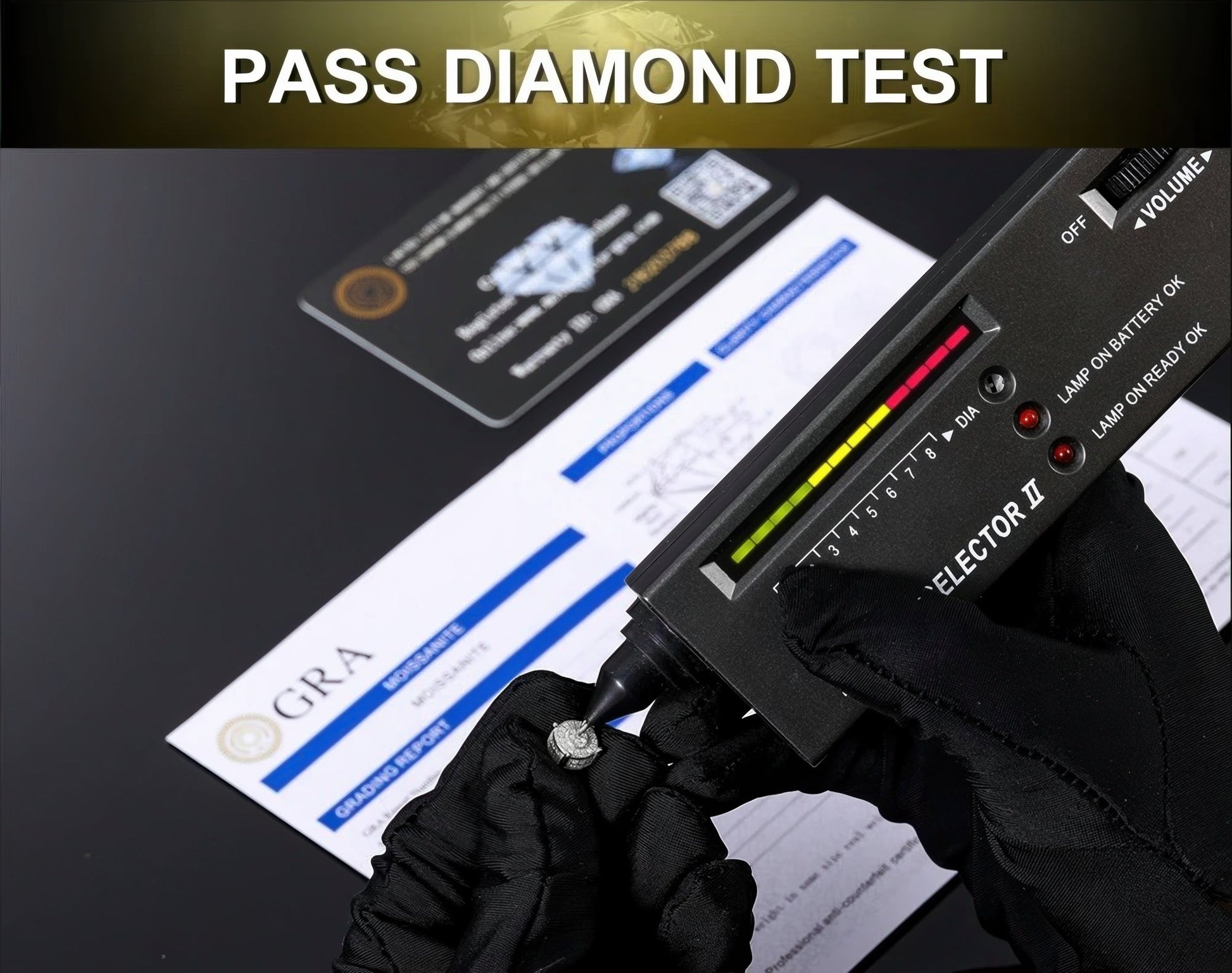 Moissanite Letter Pendant diamond test pass