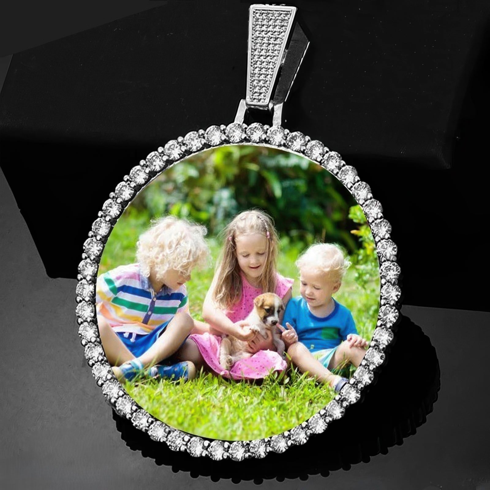 Custom Photo Pendant silver big