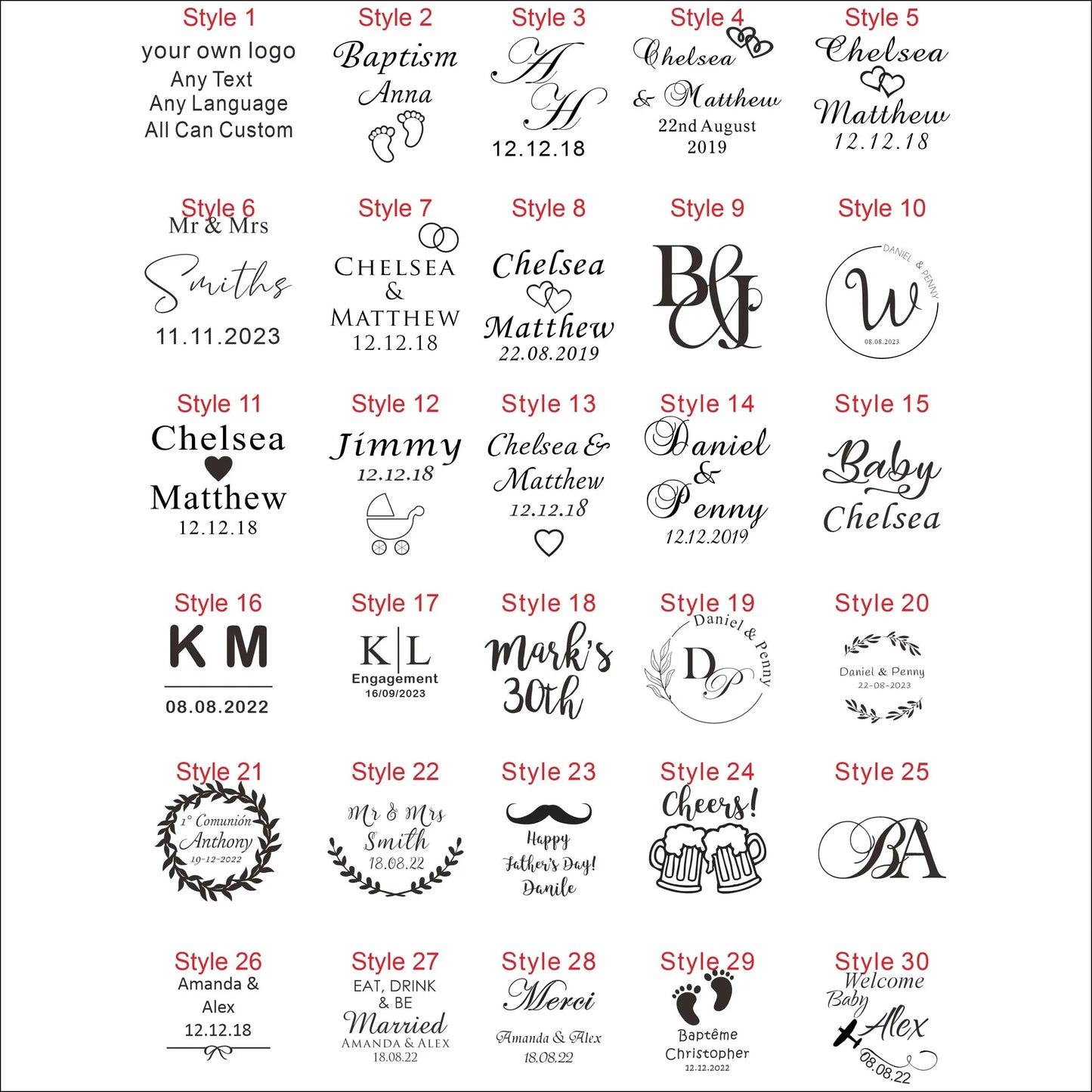 Personalized Drink Stirrers style sample image 1