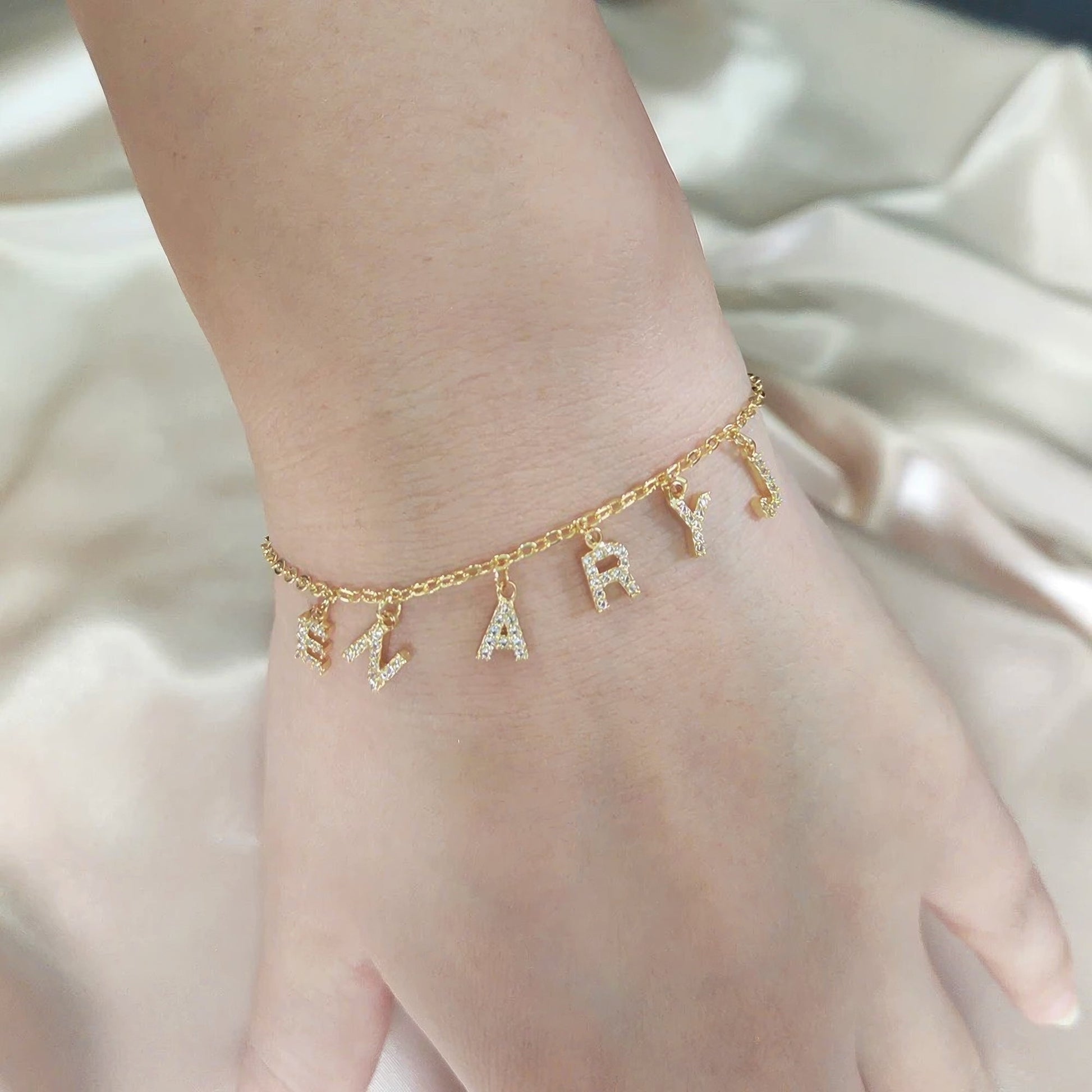 Silver Name Bracelet model sample no.2