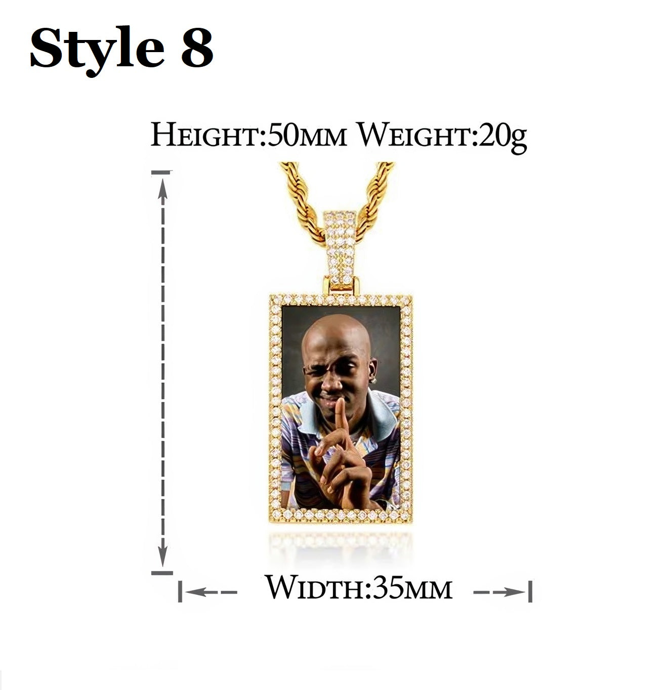 Custom Photo Pendant style 8