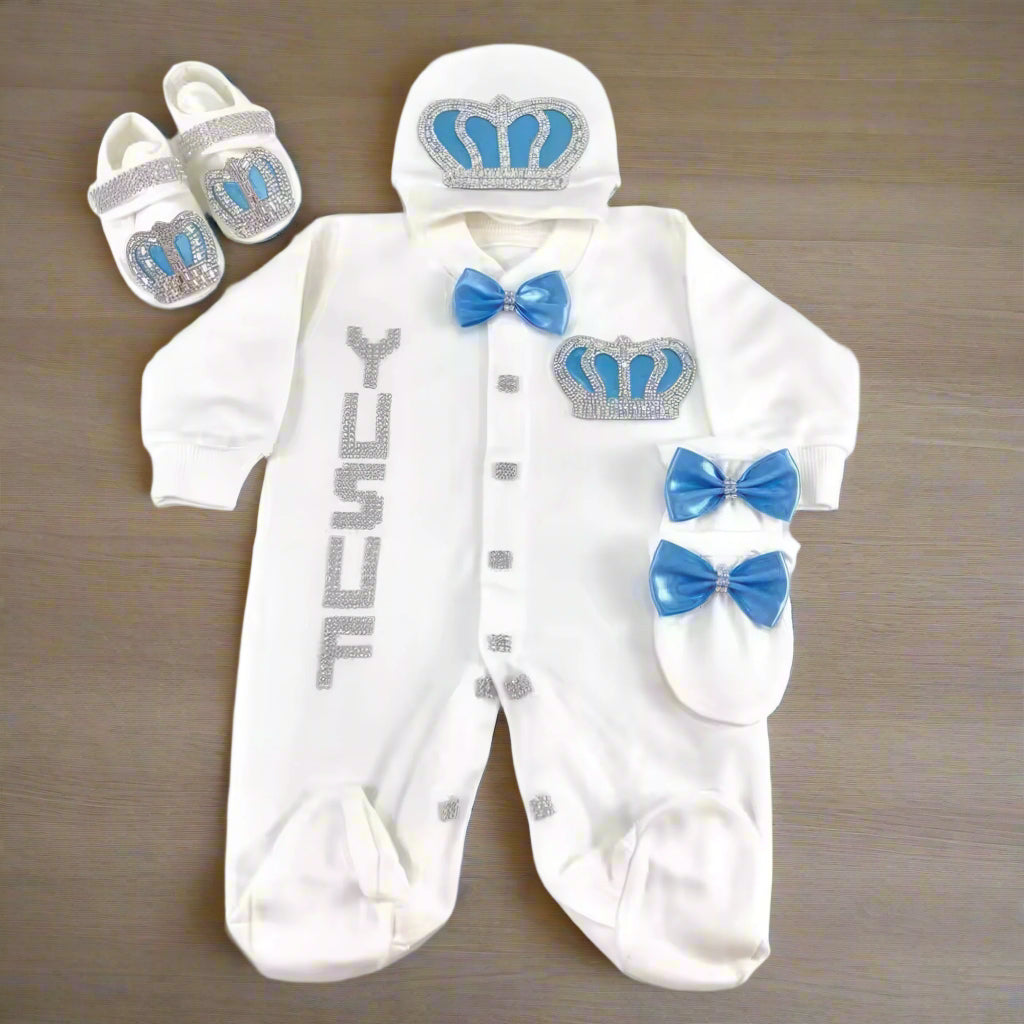 Personalized Newborn Outfit light blue