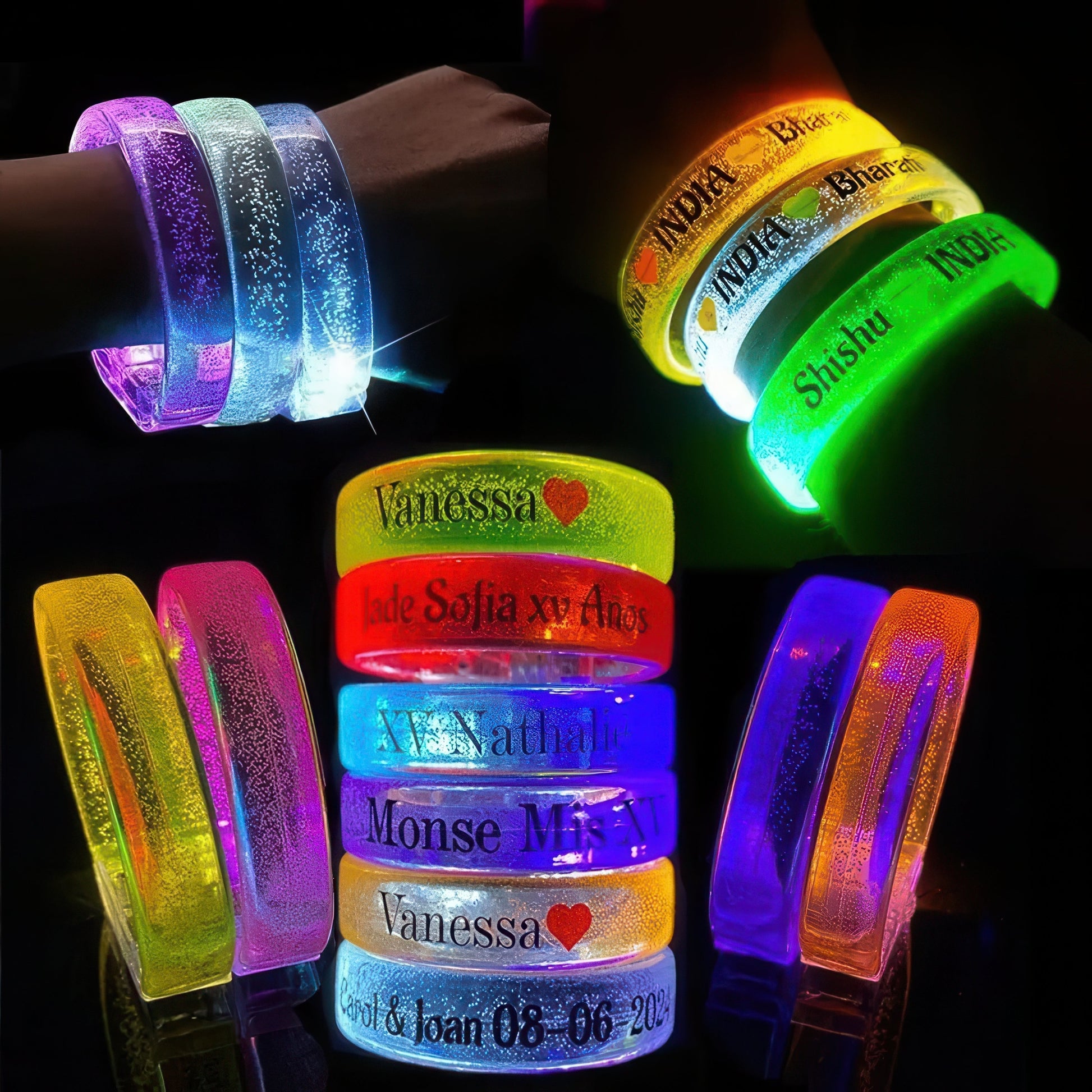 Personalized Light-Up LED Bracelets