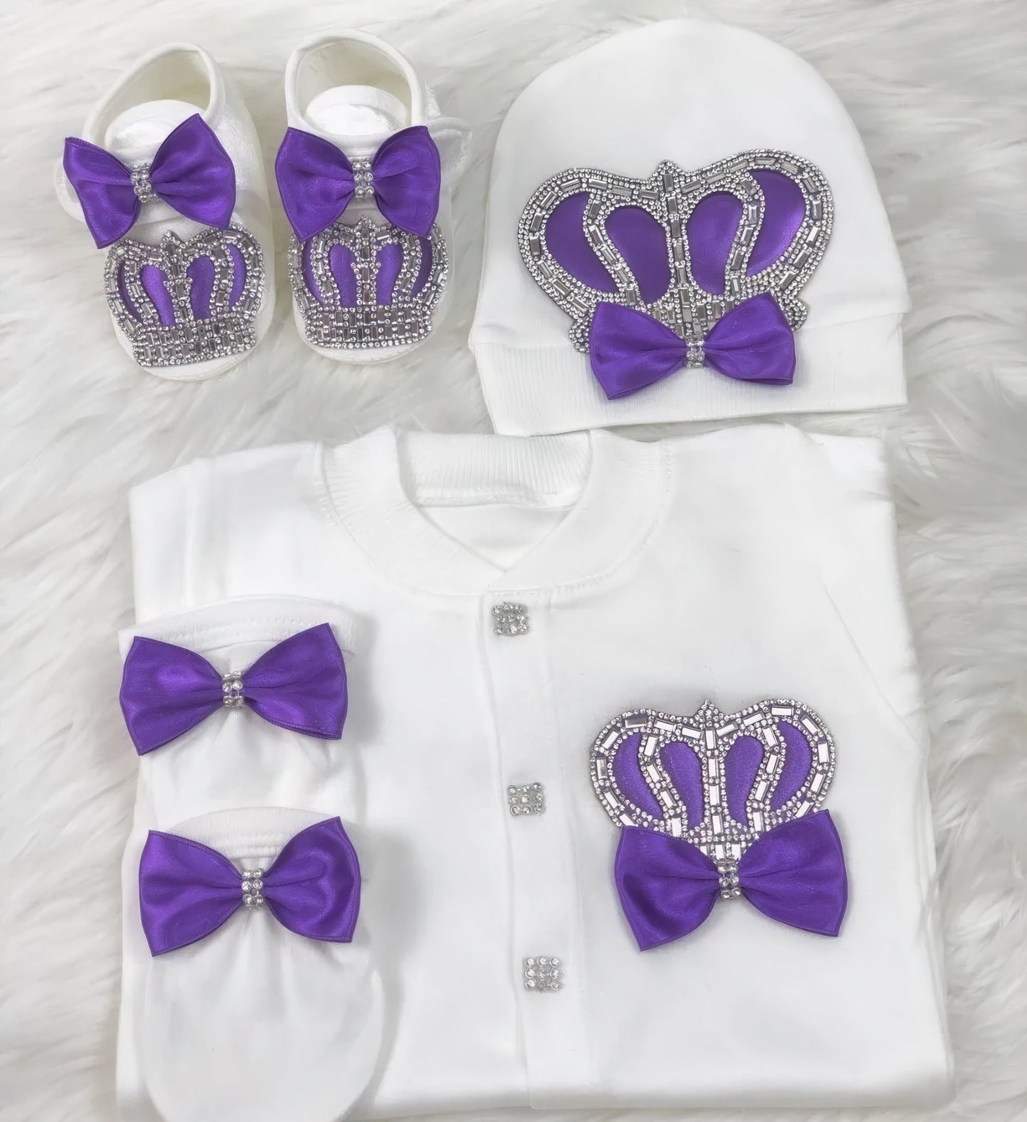 Personalized Newborn Outfit purple