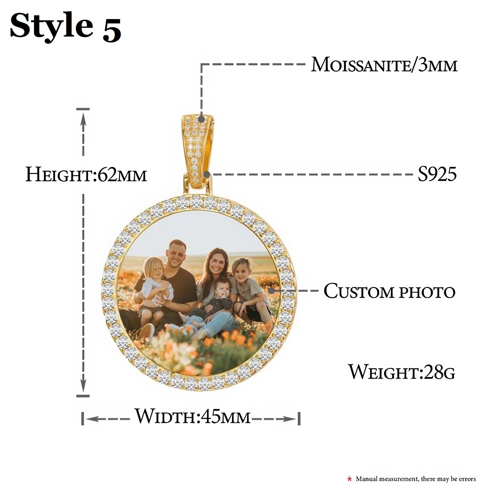 Custom Photo Pendant style 5