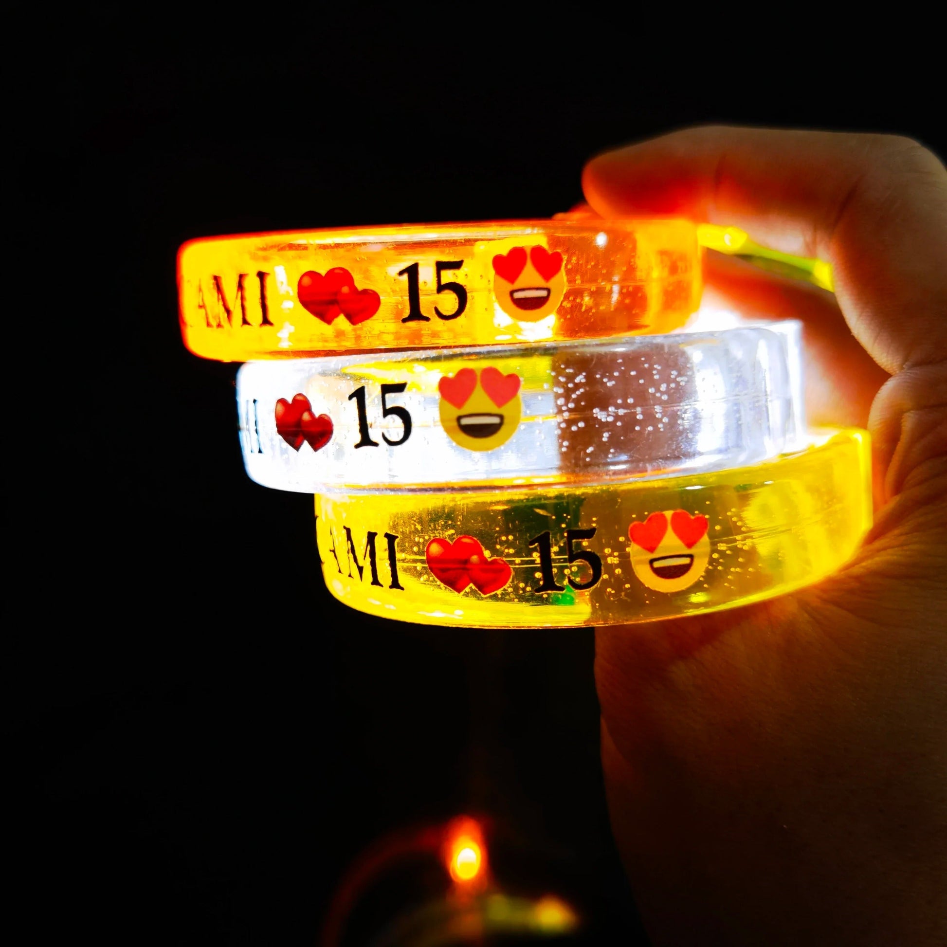 Personalized Light-Up LED Bracelets sample