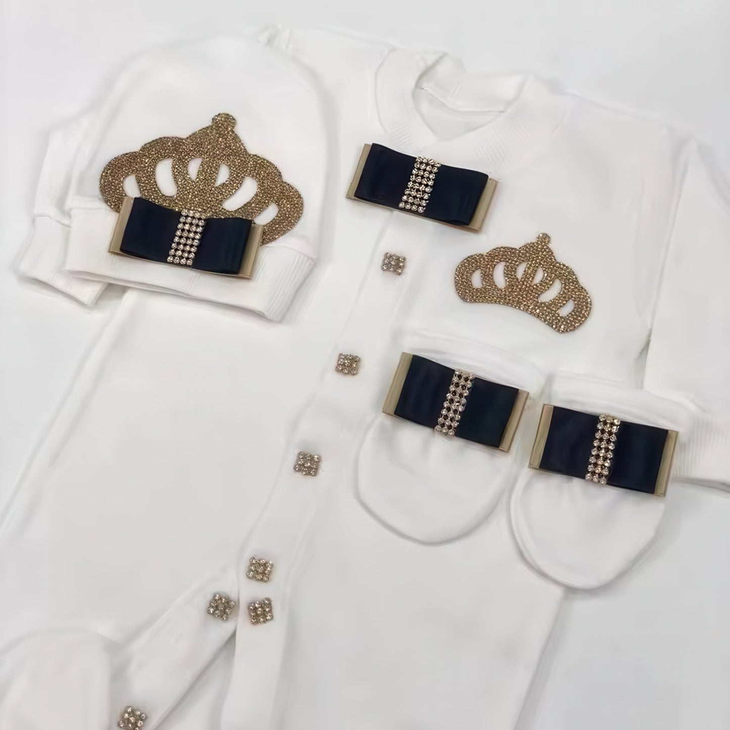 Personalized Newborn Outfit dark blue
