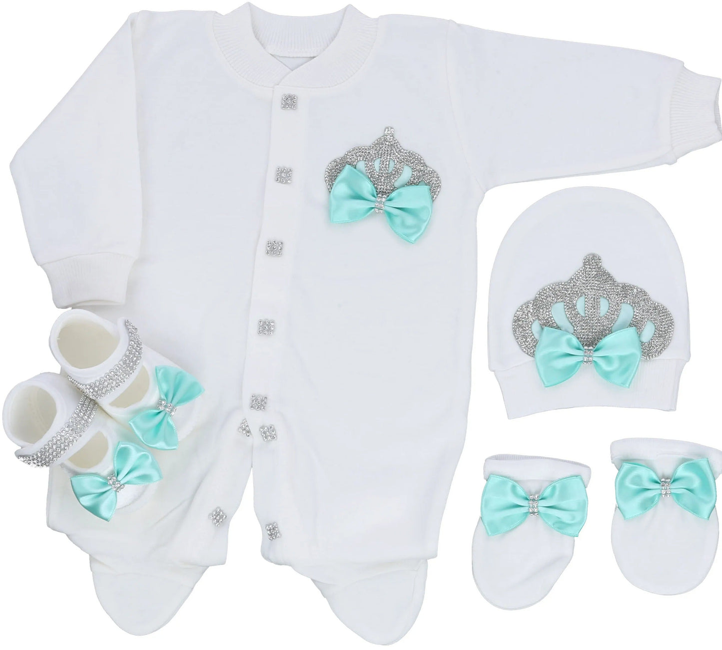 Personalized Newborn Outfit girl green