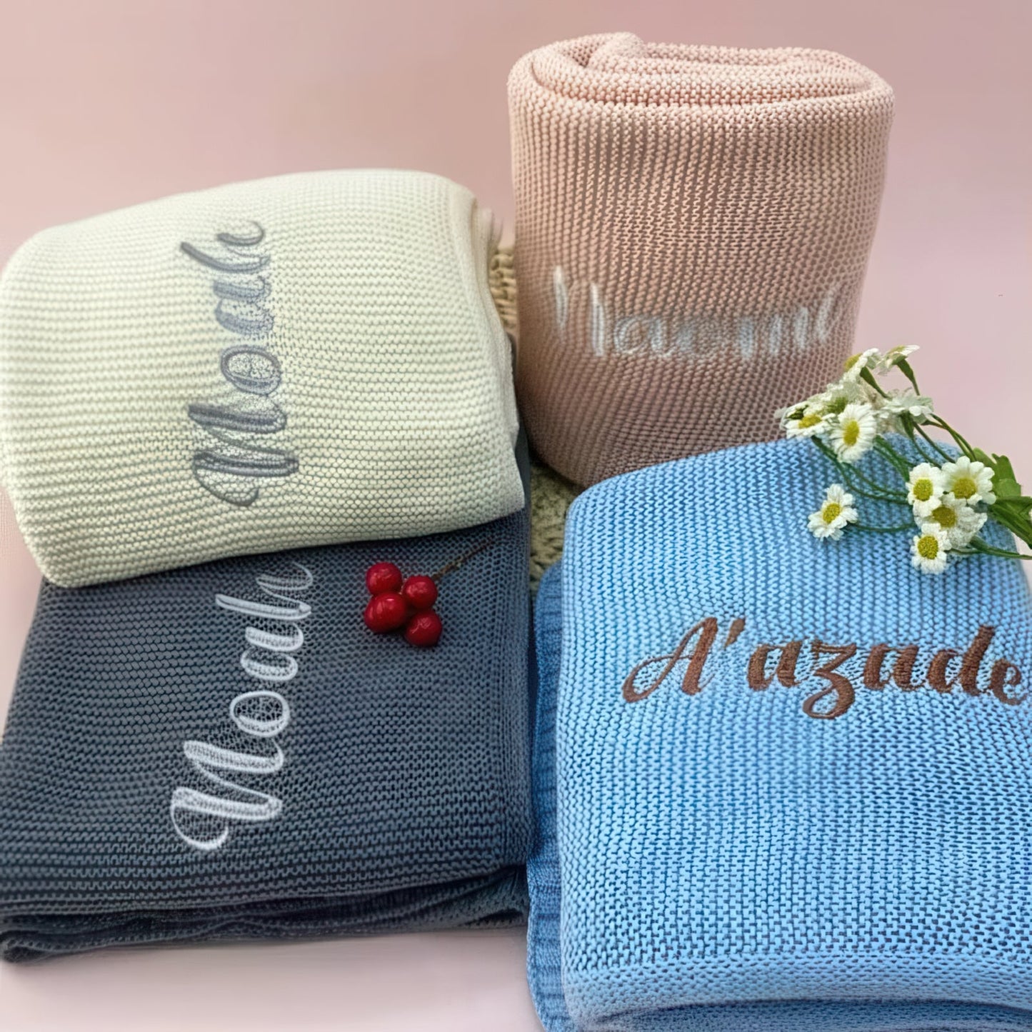 Personalized Baby Blanket Samples