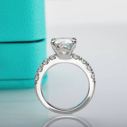 Custom Moissanite Engagement Rings zoomed