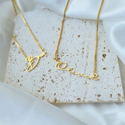 Personalized Necklace above shot