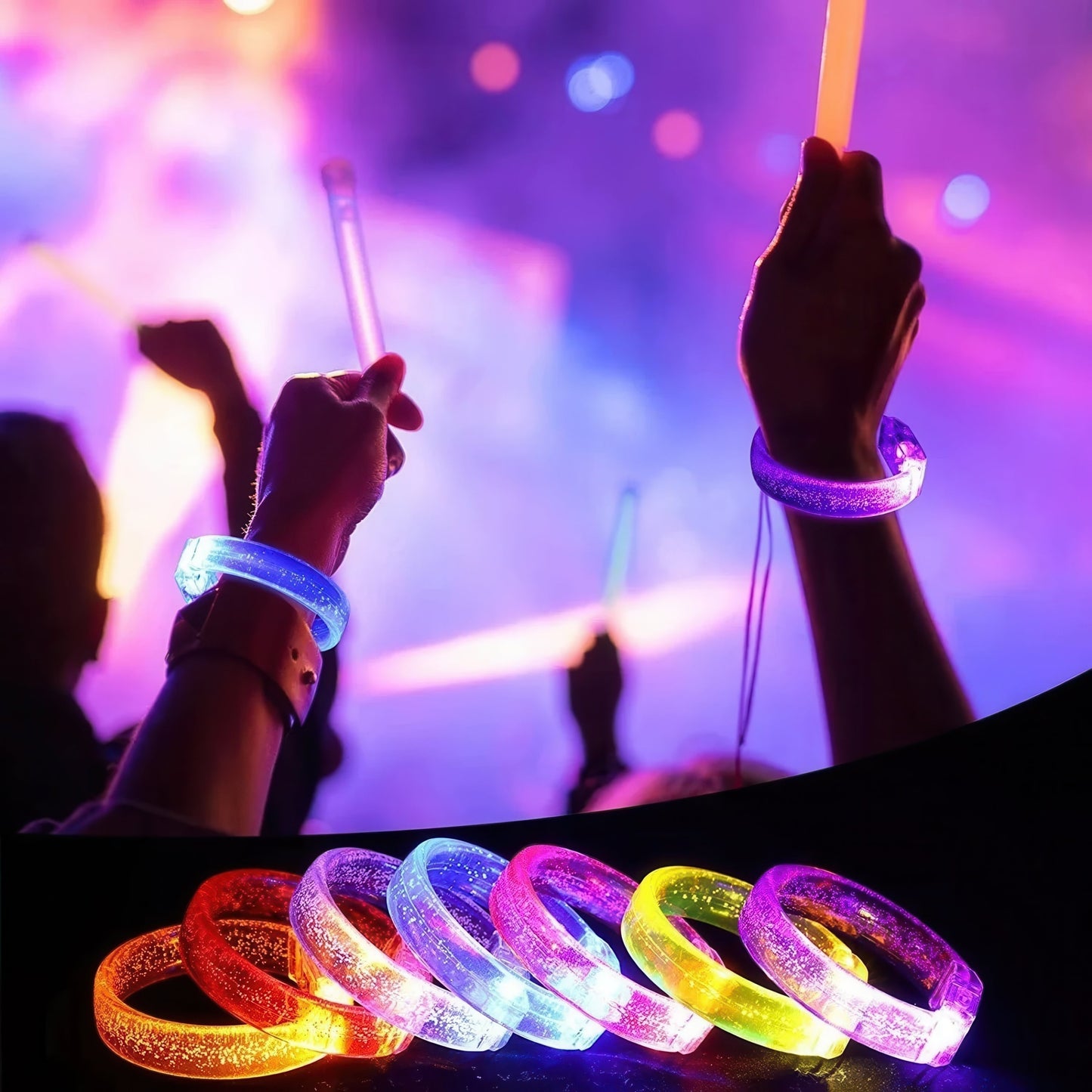 Personalized Light-Up LED Bracelets for party