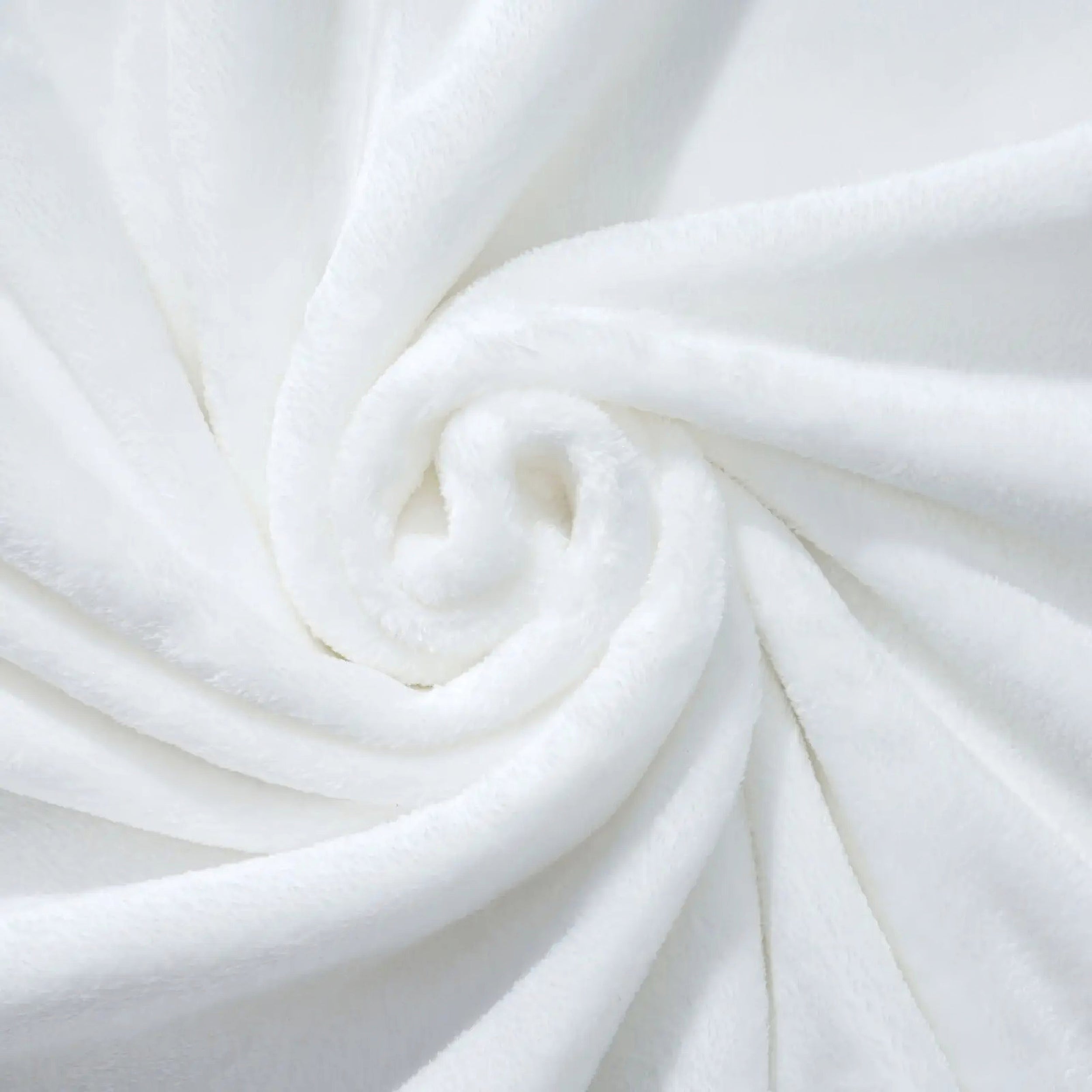 Personalized Blankets white flannel close-up