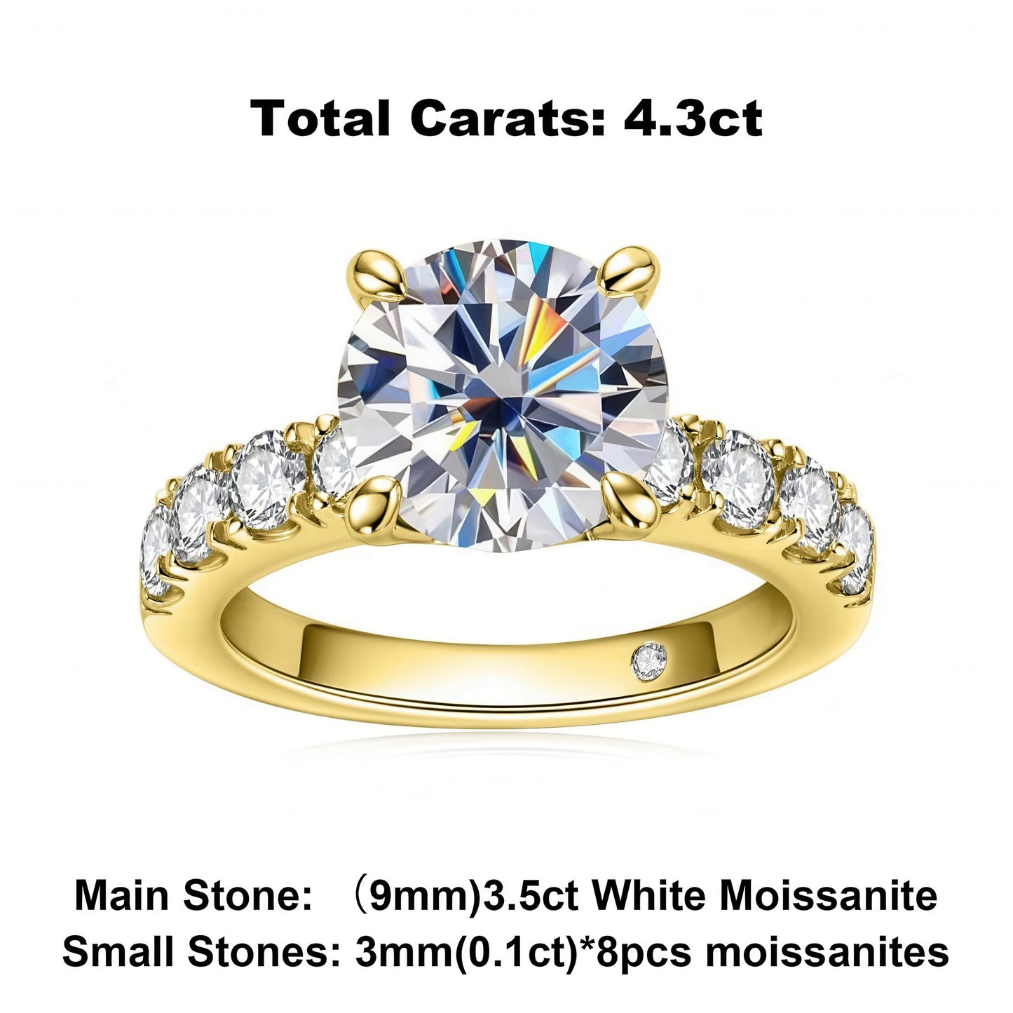 Custom Moissanite Engagement Rings gold