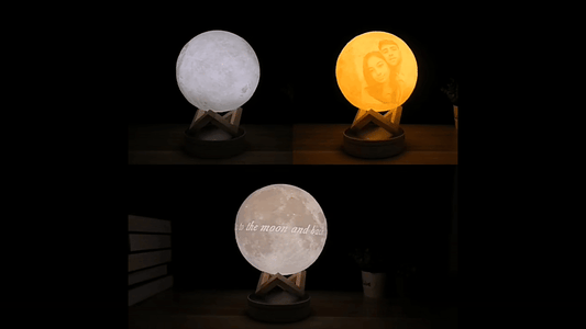 Moon Lamp With Custom Image & Text
