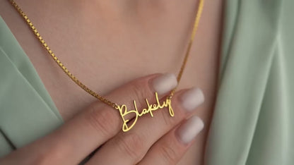 Personalized Necklace With Name – Custom Handmade Jewelry 18K Gold Plated