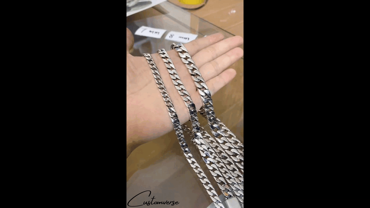 Customverse™ 925 Sterling Silver Cuban Chain