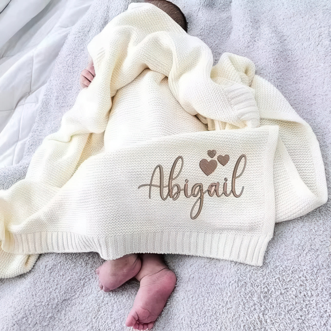 Personalized Baby Blanket above