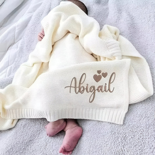 Personalized Baby Blanket above