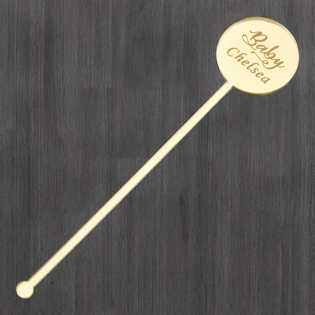 Personalized Drink Stirrers gold 