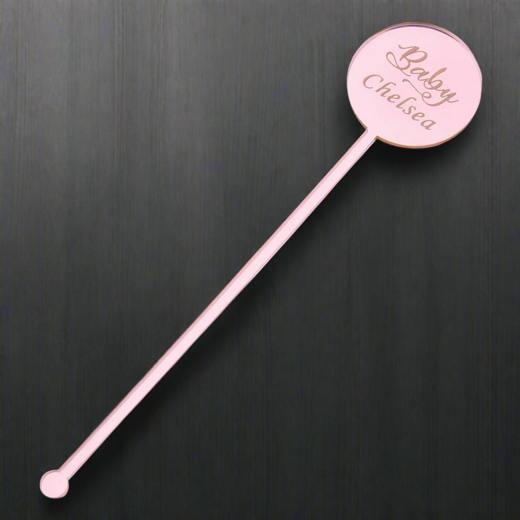 Personalized Drink Stirrers pink