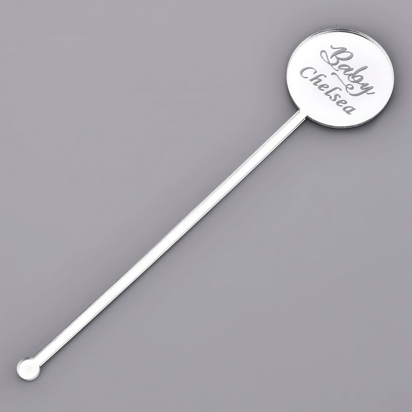 Personalized Drink Stirrers silver